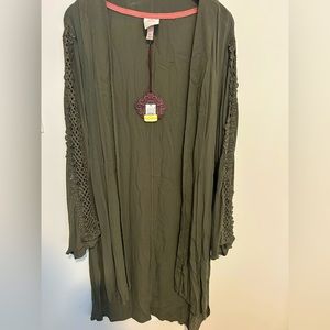 Target Knox Rose Army Green Embroidered Kimono